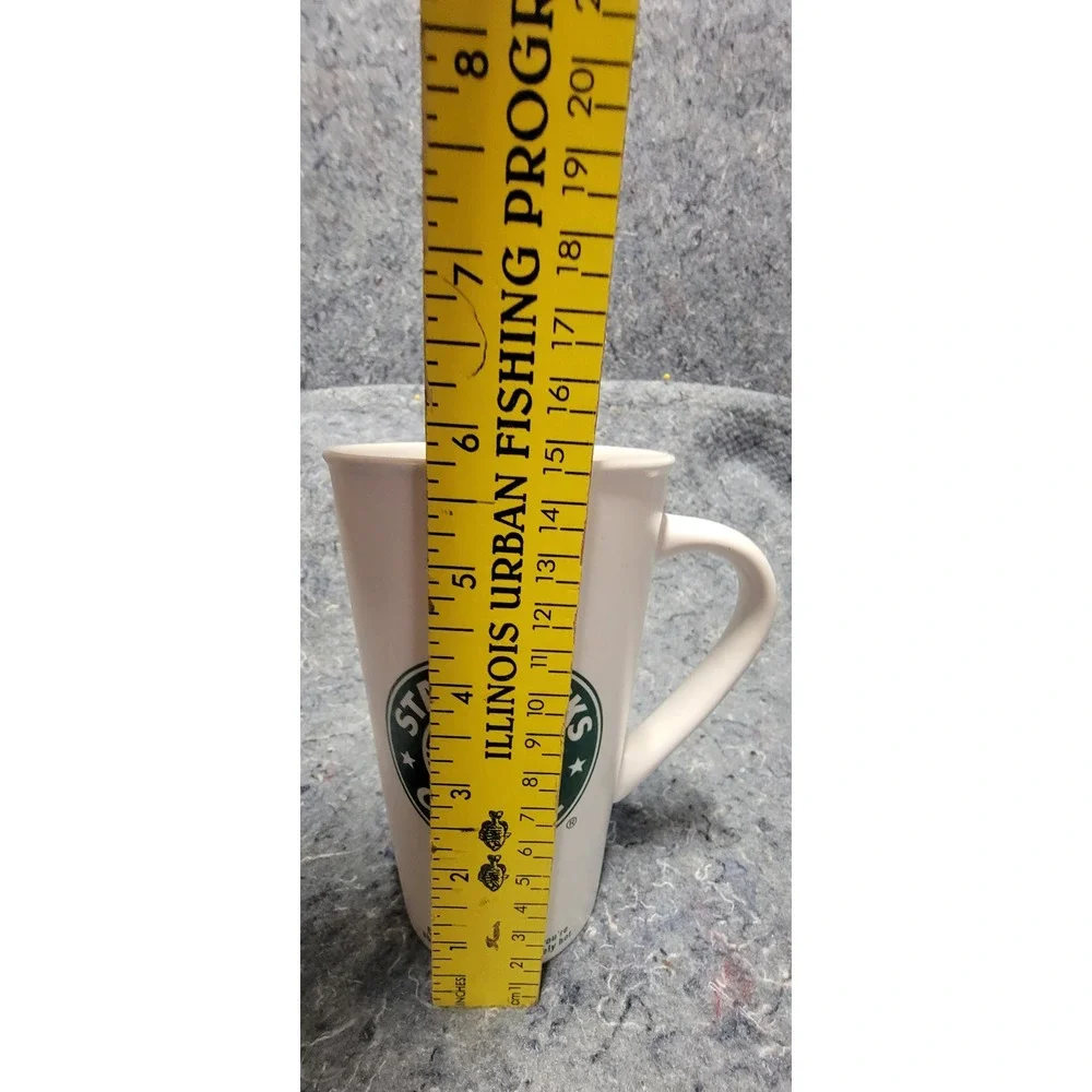2006‎ Starbucks White Green Oringal Logo Cremica Coffe Tea 16 Oz Mug